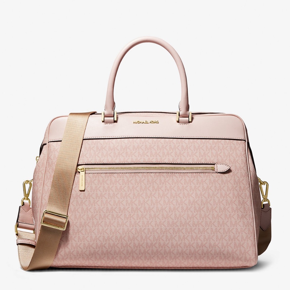 Michael Kors Travel Large Duffle/Weekender Bag With Trolley Sleeve ( pink) - Picture 4 of 9